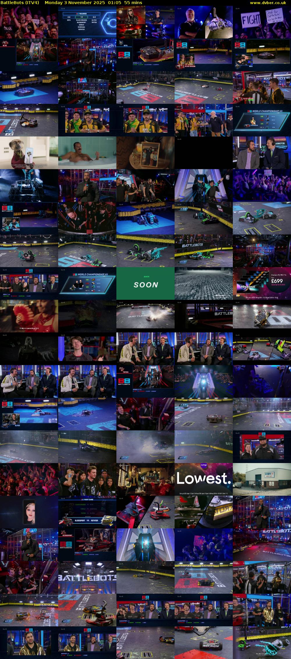 Battlebots (ITV4) Monday 3 November 2025 01:05 - 02:00