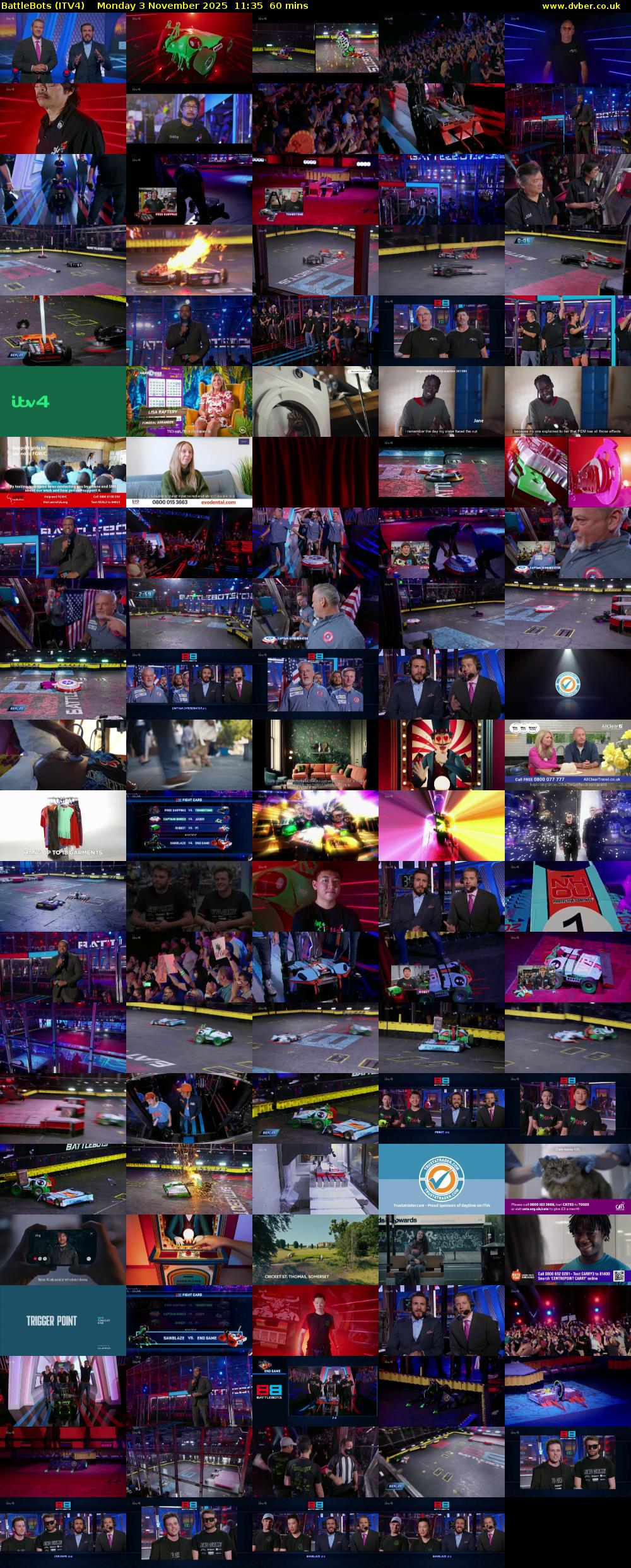 Battlebots (ITV4) Monday 3 November 2025 11:35 - 12:35