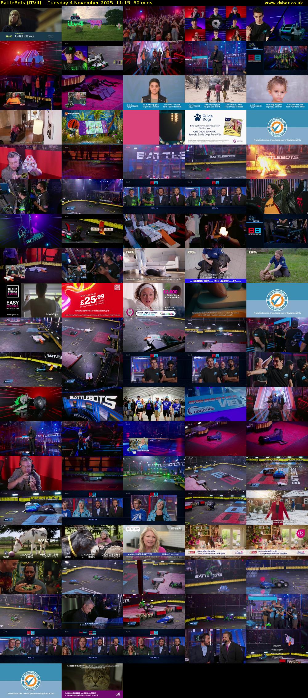Battlebots (ITV4) Tuesday 4 November 2025 11:15 - 12:15