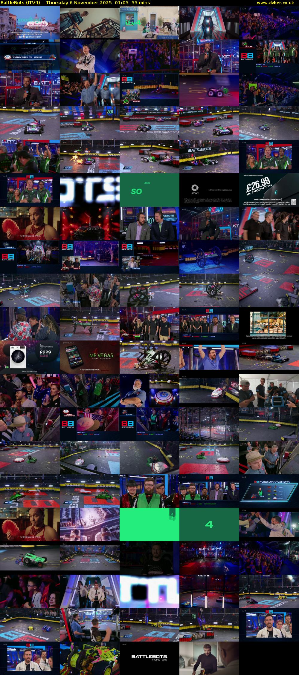 Battlebots (ITV4) Thursday 6 November 2025 01:05 - 02:00
