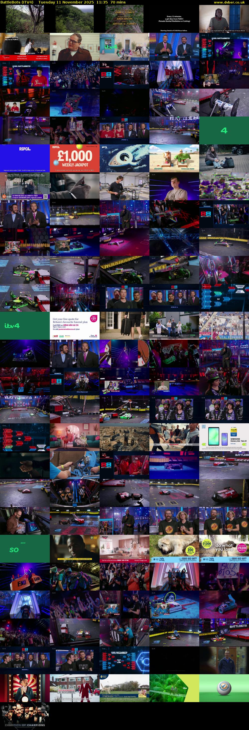 Battlebots (ITV4) Tuesday 11 November 2025 11:35 - 12:45