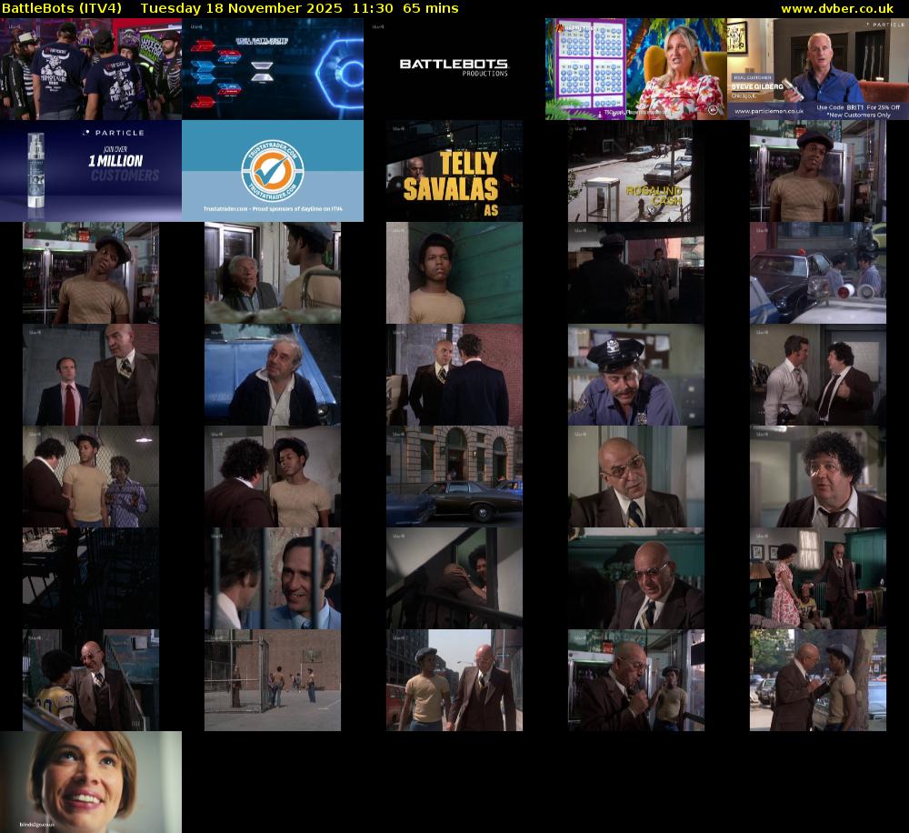 Battlebots (ITV4) Tuesday 18 November 2025 11:30 - 12:35