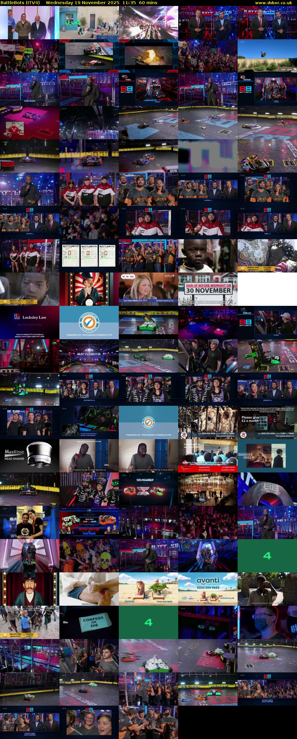 Battlebots (ITV4) Wednesday 19 November 2025 11:35 - 12:35