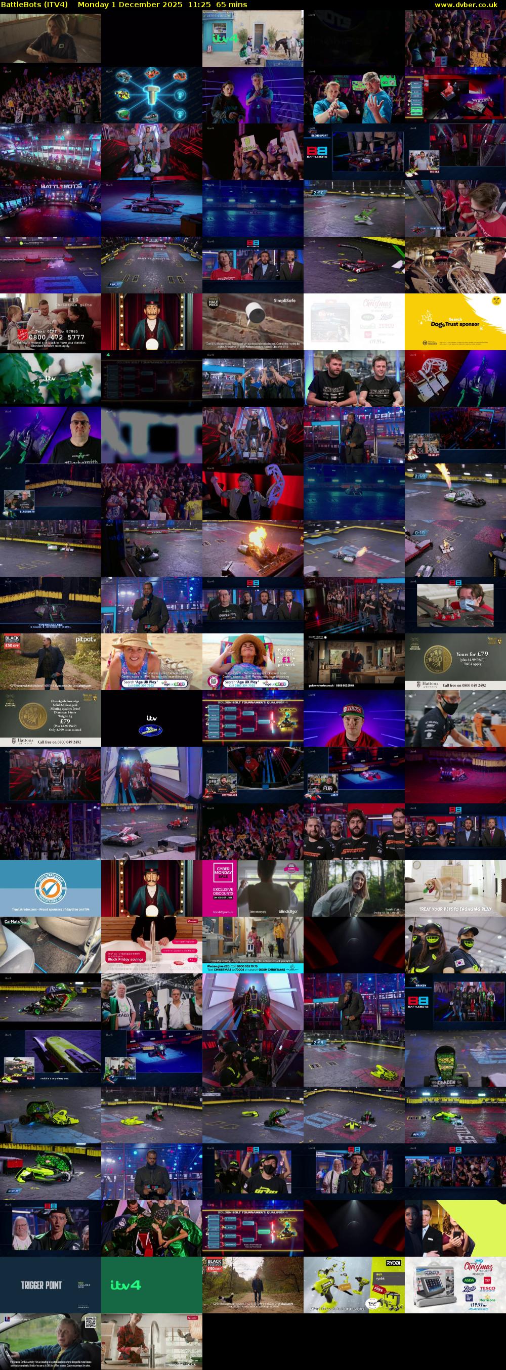 Battlebots (ITV4) Monday 1 December 2025 11:25 - 12:30