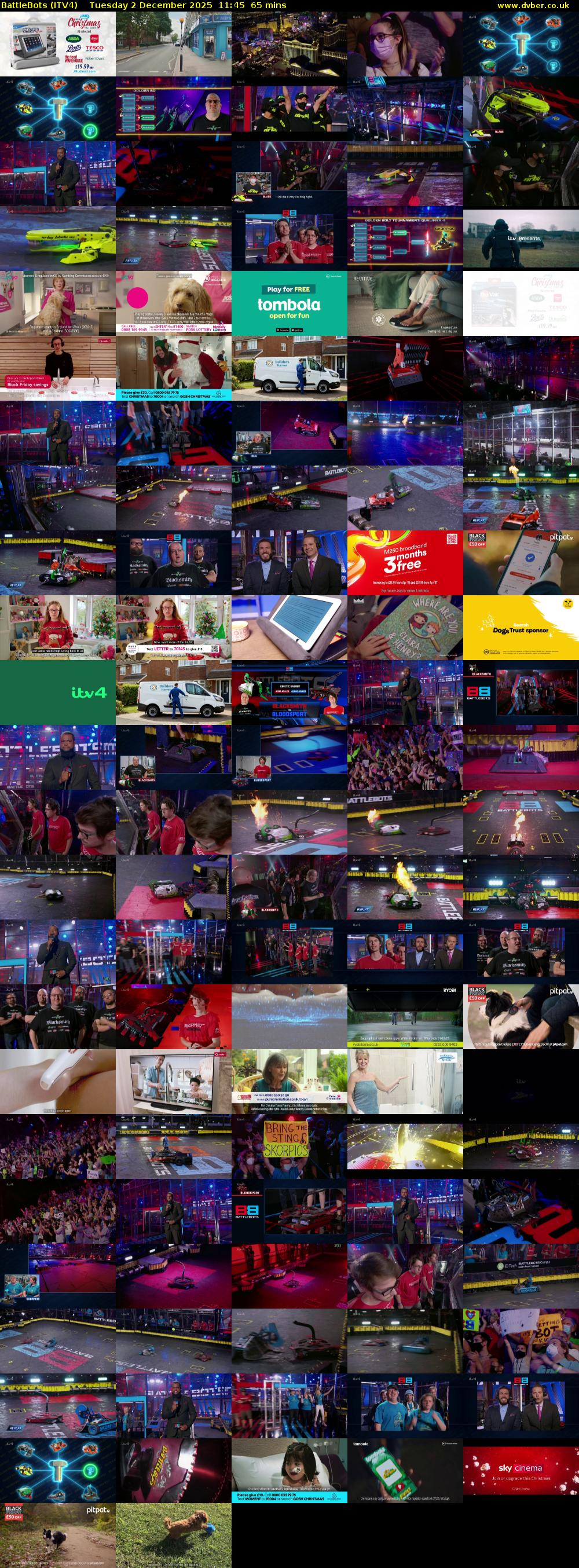 Battlebots (ITV4) Tuesday 2 December 2025 11:45 - 12:50