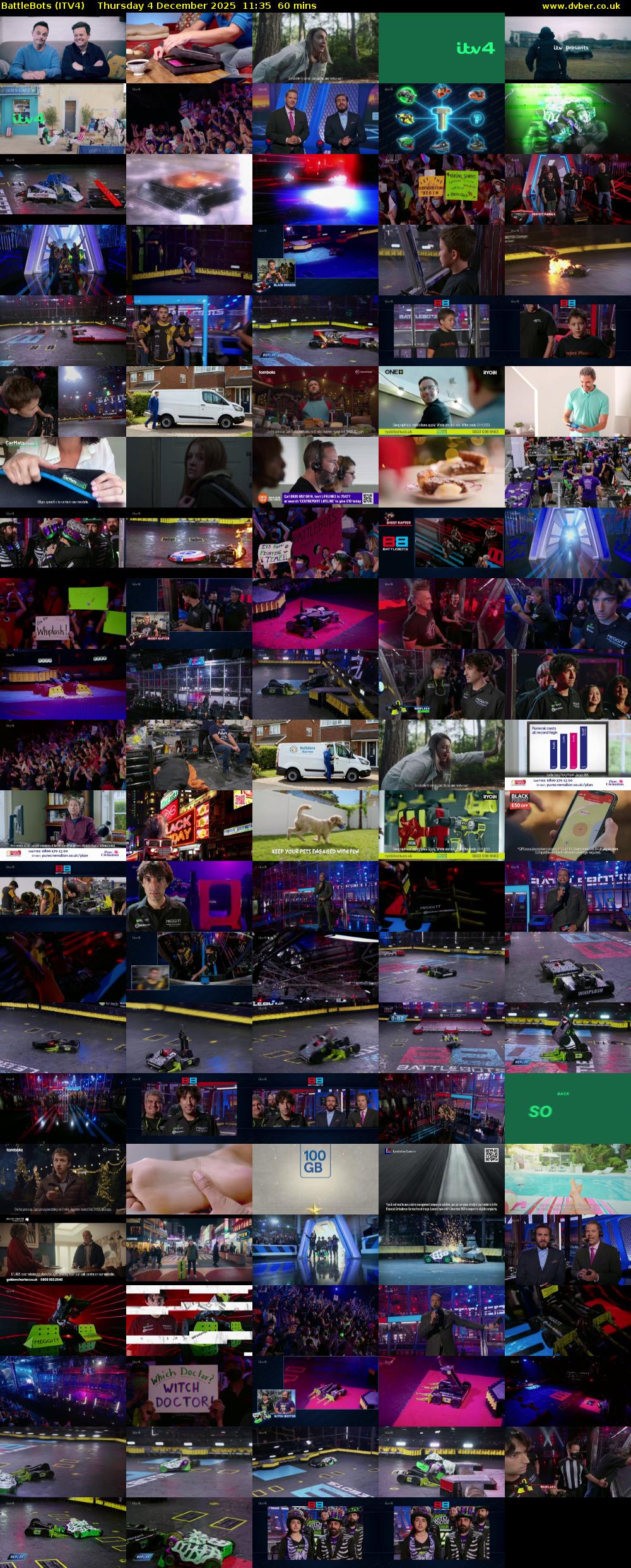 Battlebots (ITV4) Thursday 4 December 2025 11:35 - 12:35