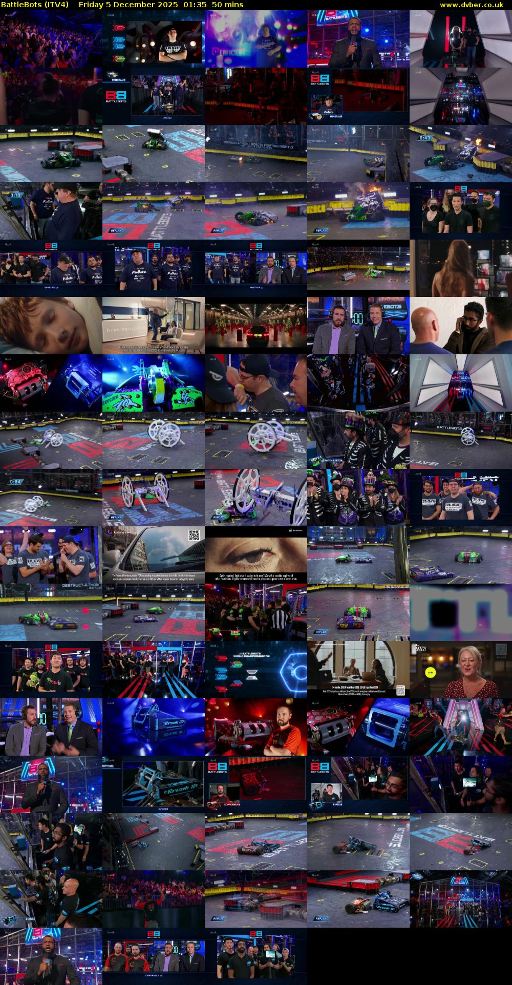 Battlebots (ITV4) Friday 5 December 2025 01:35 - 02:25