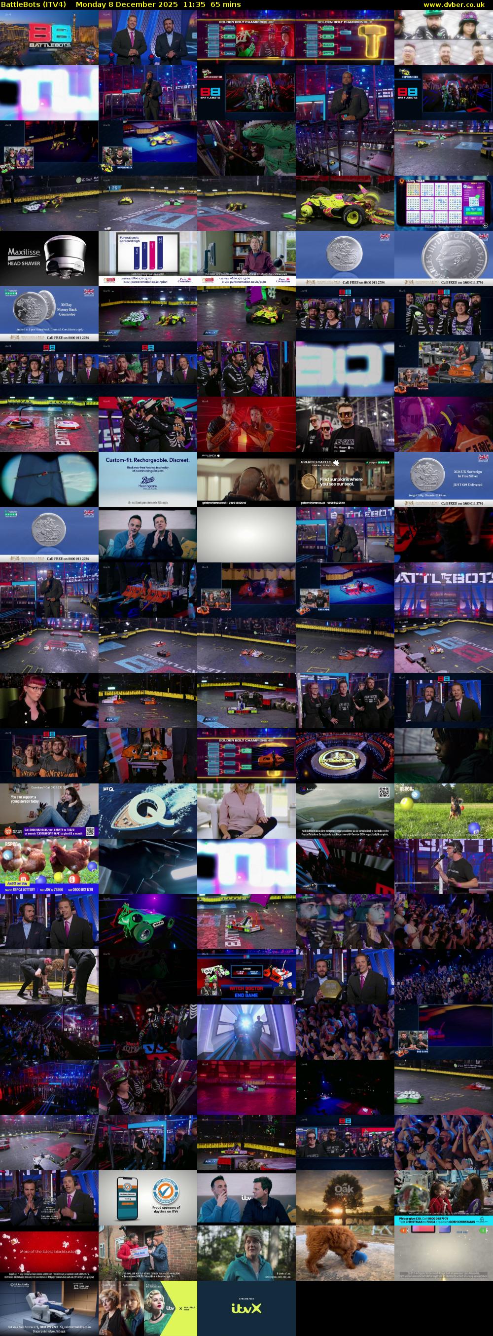 Battlebots (ITV4) Monday 8 December 2025 11:35 - 12:40