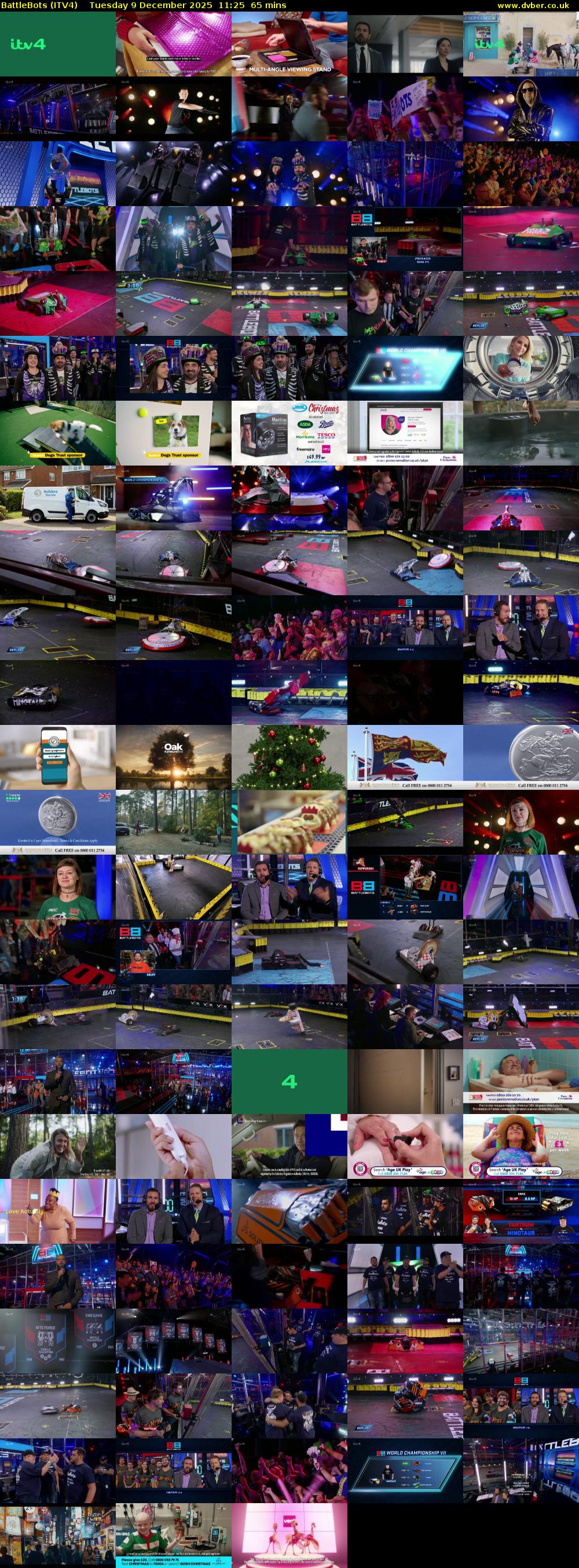 Battlebots (ITV4) Tuesday 9 December 2025 11:25 - 12:30