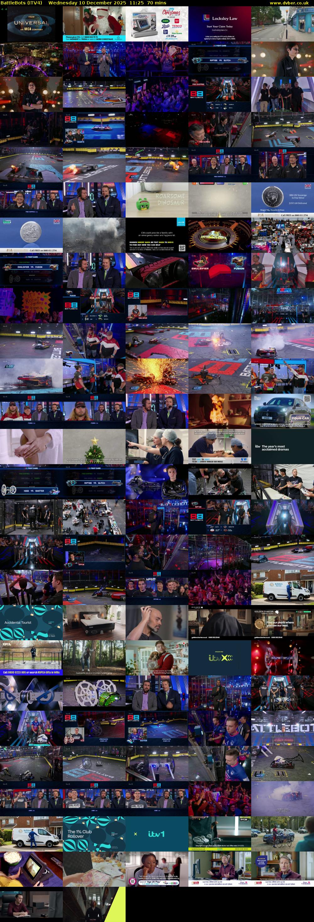Battlebots (ITV4) Wednesday 10 December 2025 11:25 - 12:35