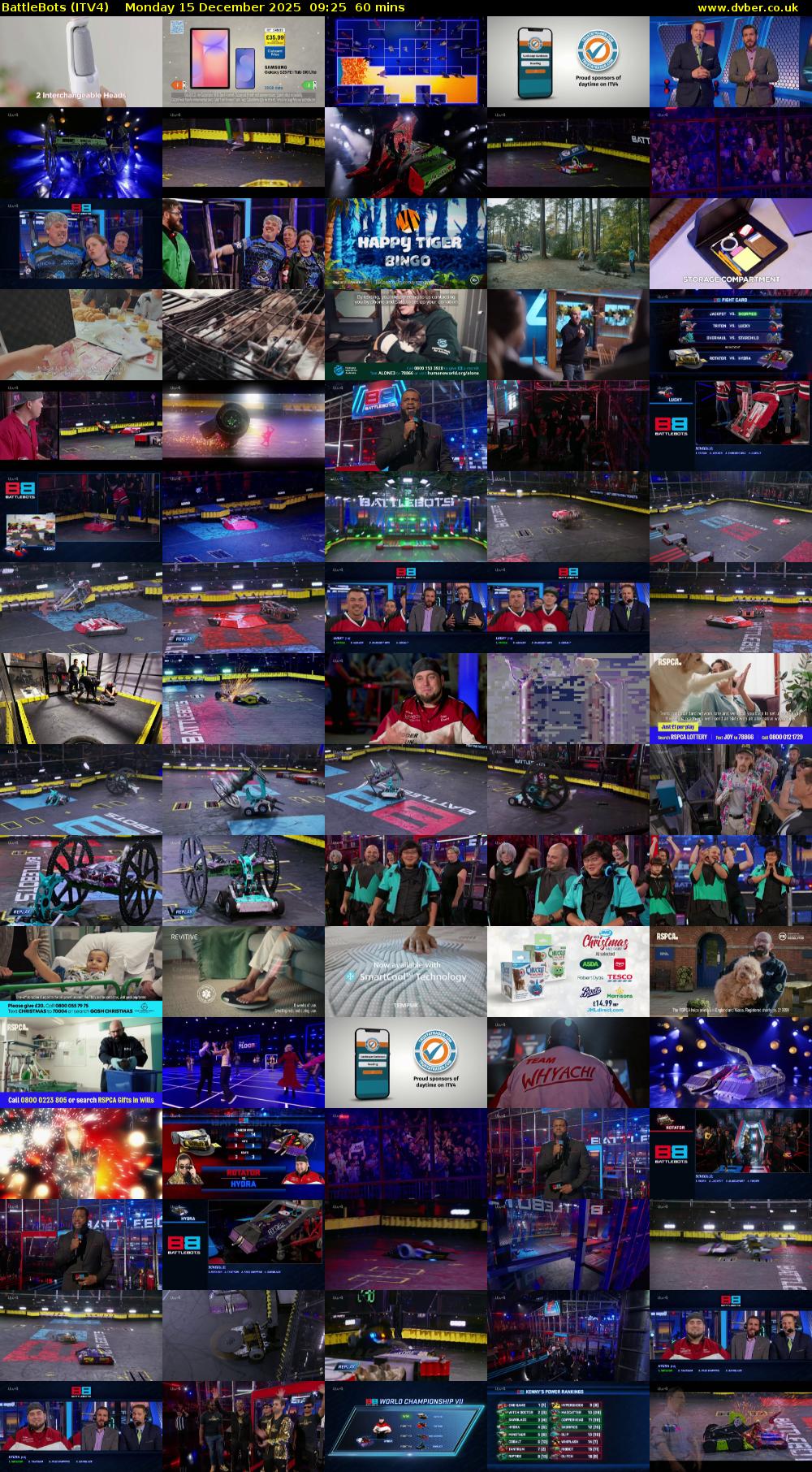 Battlebots (ITV4) Monday 15 December 2025 09:25 - 10:25