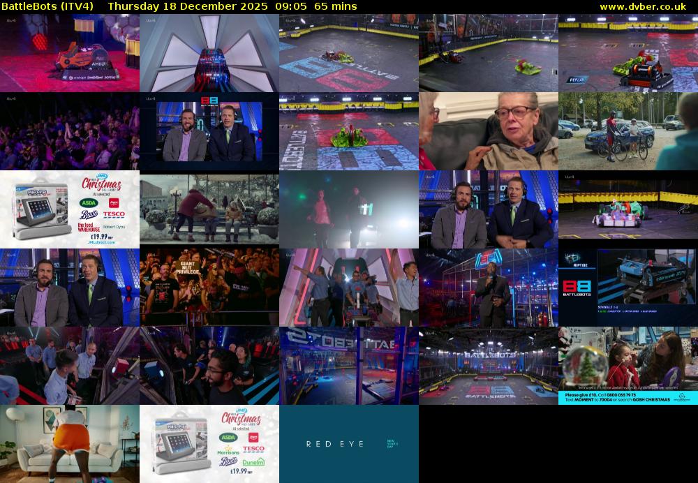 Battlebots (ITV4) Thursday 18 December 2025 09:05 - 10:10