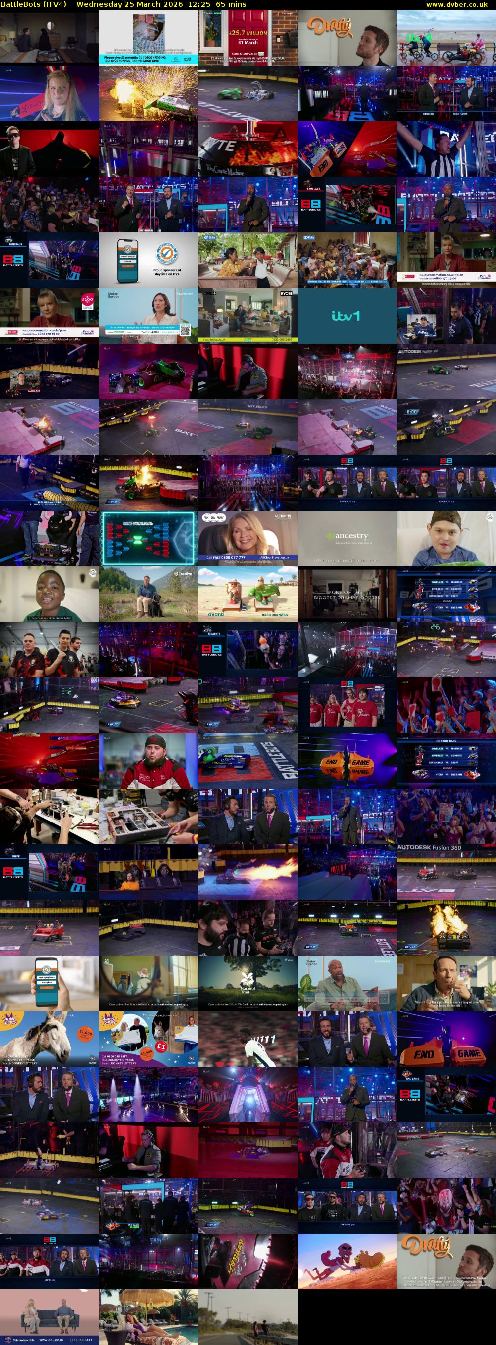 Battlebots (ITV4) Wednesday 25 March 2026 12:25 - 13:30