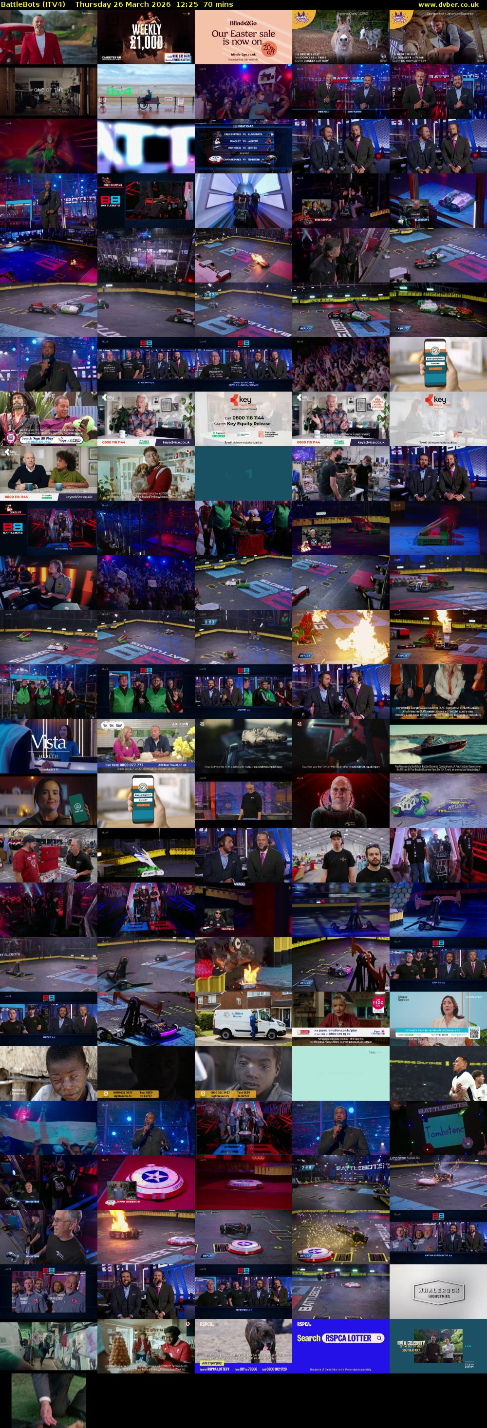 Battlebots (ITV4) Thursday 26 March 2026 12:25 - 13:35