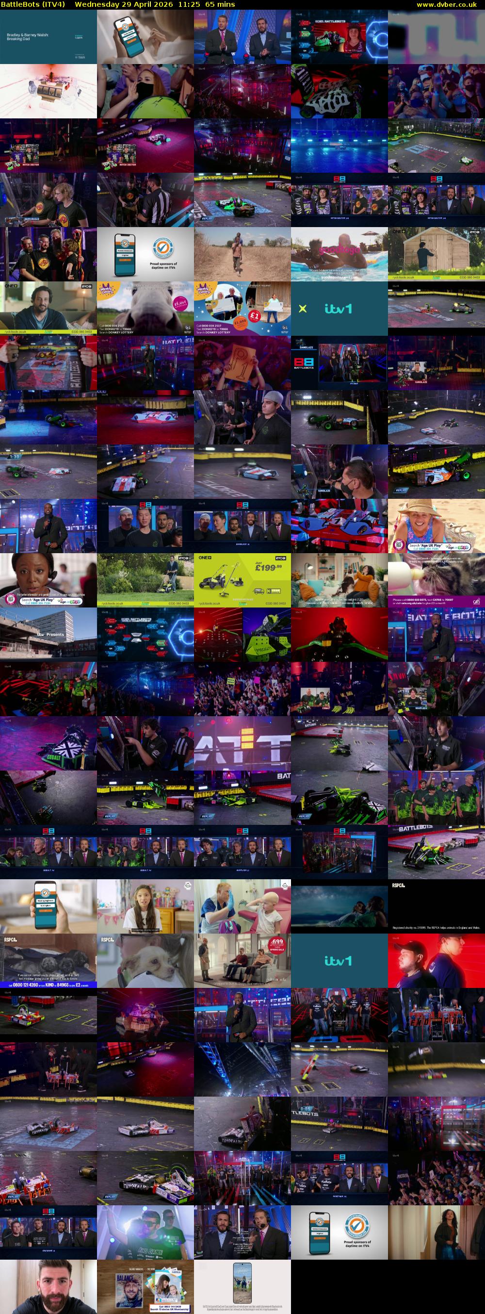 Battlebots (ITV4) Wednesday 29 April 2026 11:25 - 12:30