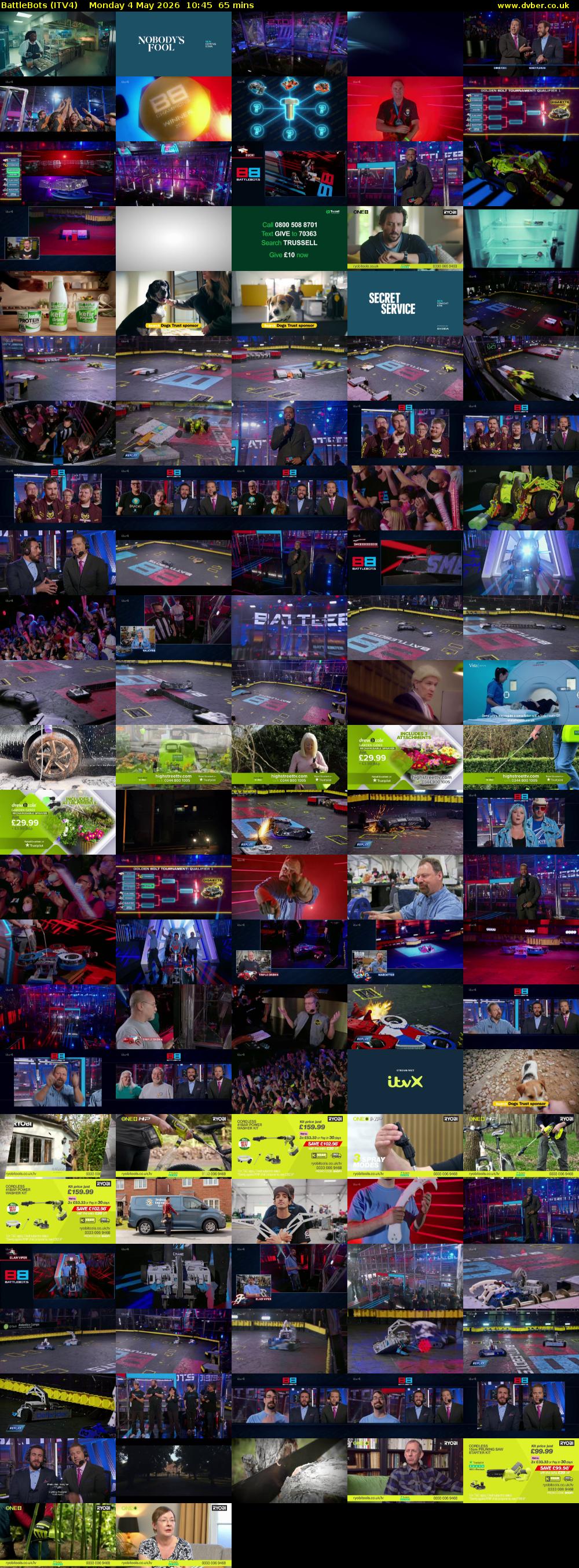 Battlebots (ITV4) Monday 4 May 2026 10:45 - 11:50