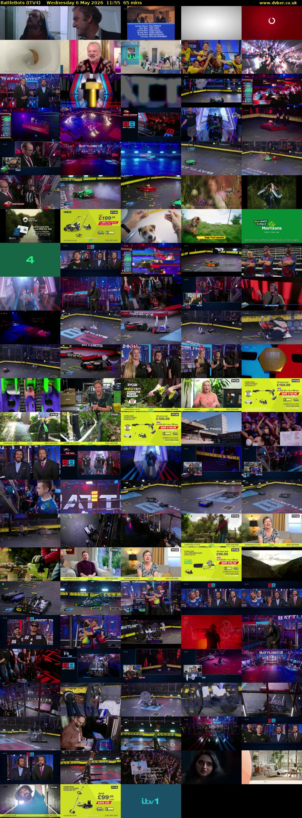 Battlebots (ITV4) Wednesday 6 May 2026 11:55 - 13:00