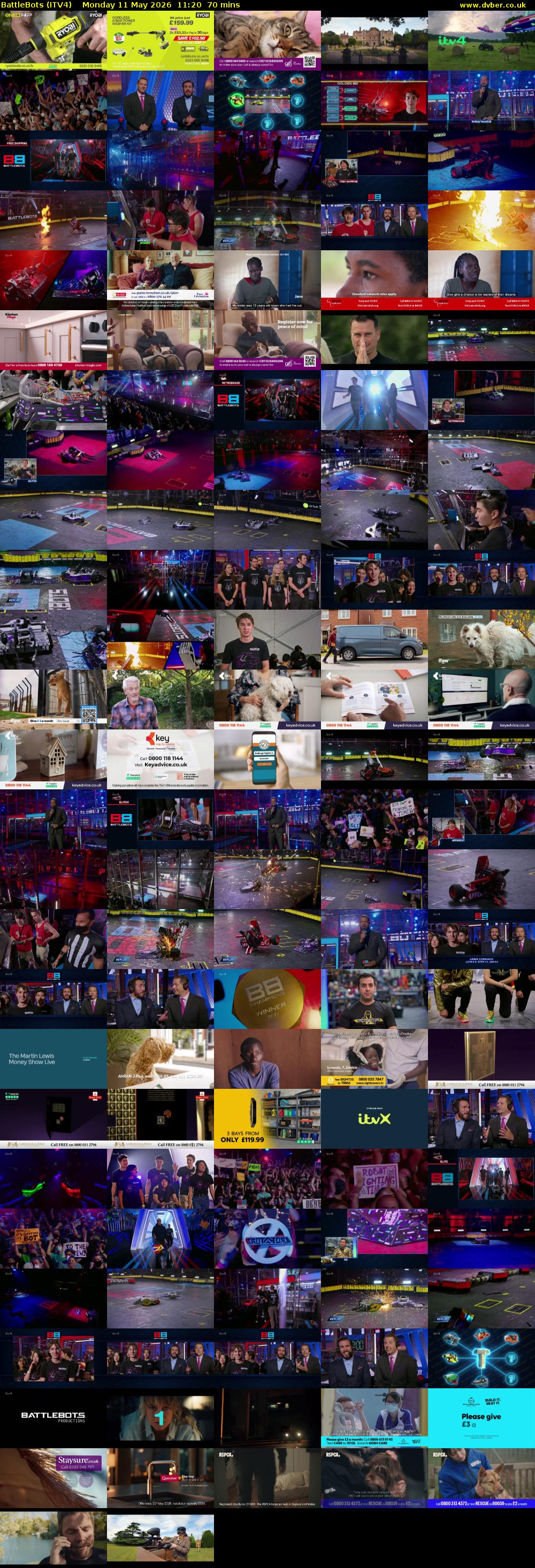 Battlebots (ITV4) Monday 11 May 2026 11:20 - 12:30