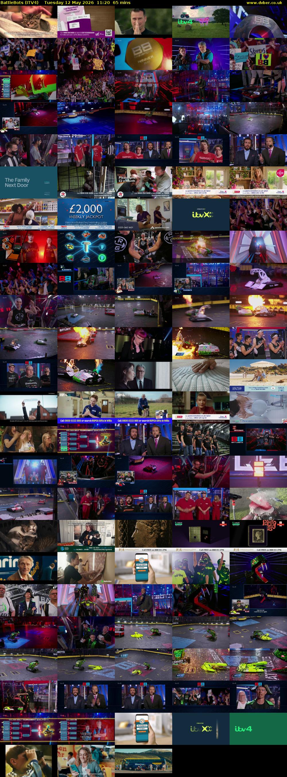 Battlebots (ITV4) Tuesday 12 May 2026 11:20 - 12:25