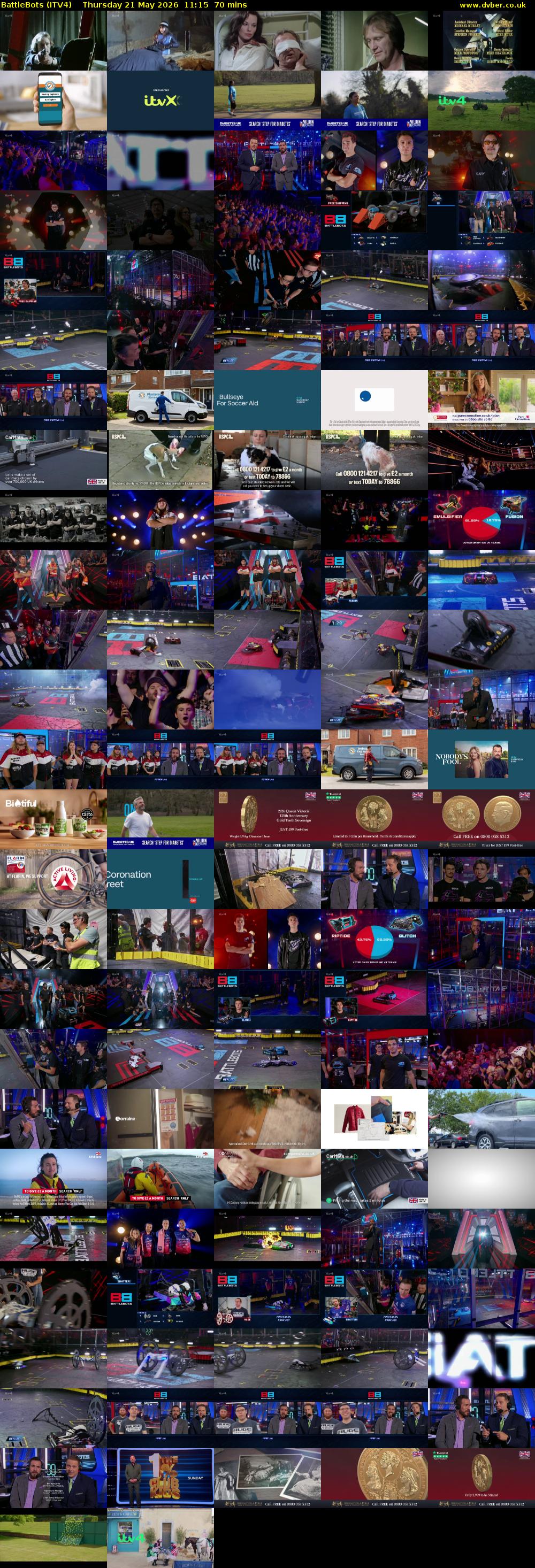 Battlebots (ITV4) Thursday 21 May 2026 11:15 - 12:25