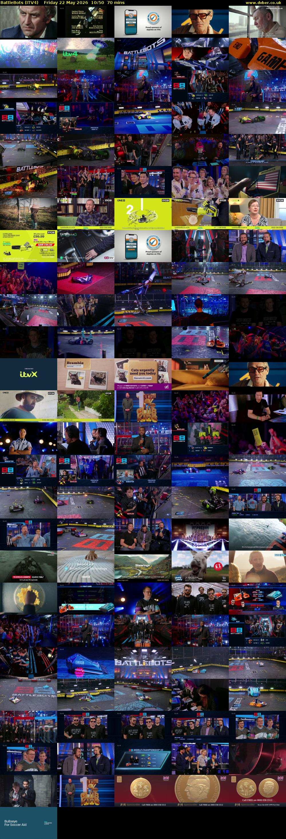 Battlebots (ITV4) Friday 22 May 2026 10:50 - 12:00