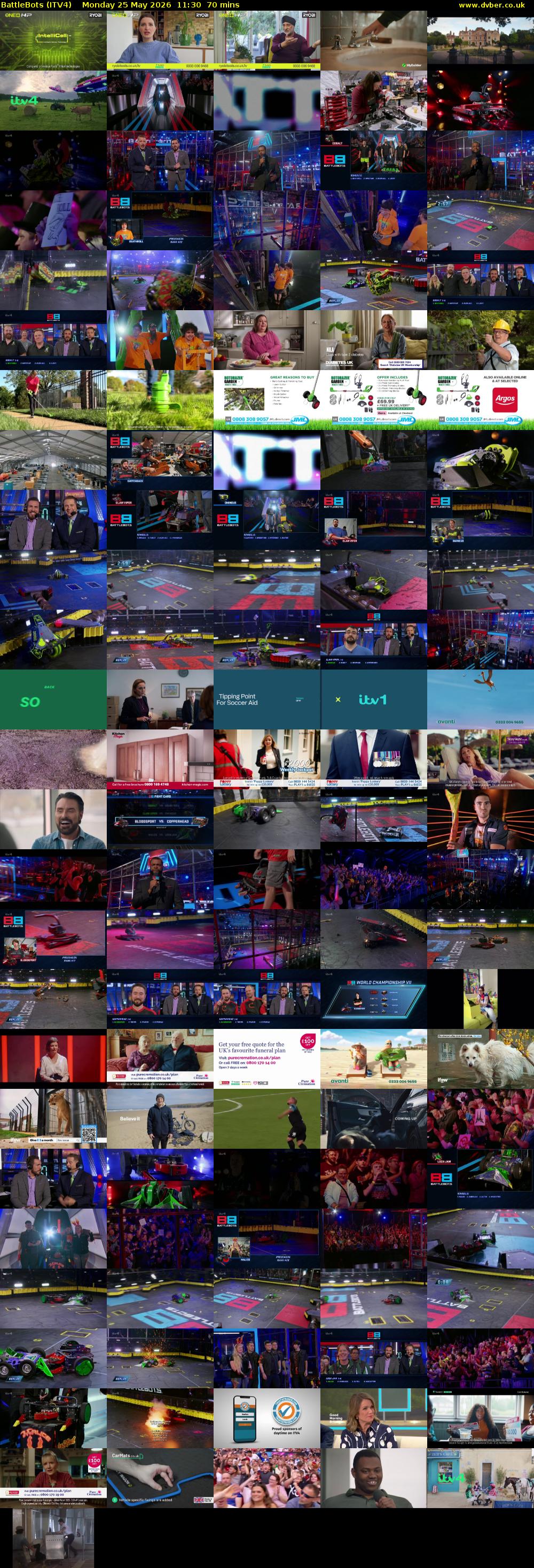 Battlebots (ITV4) Monday 25 May 2026 11:30 - 12:40