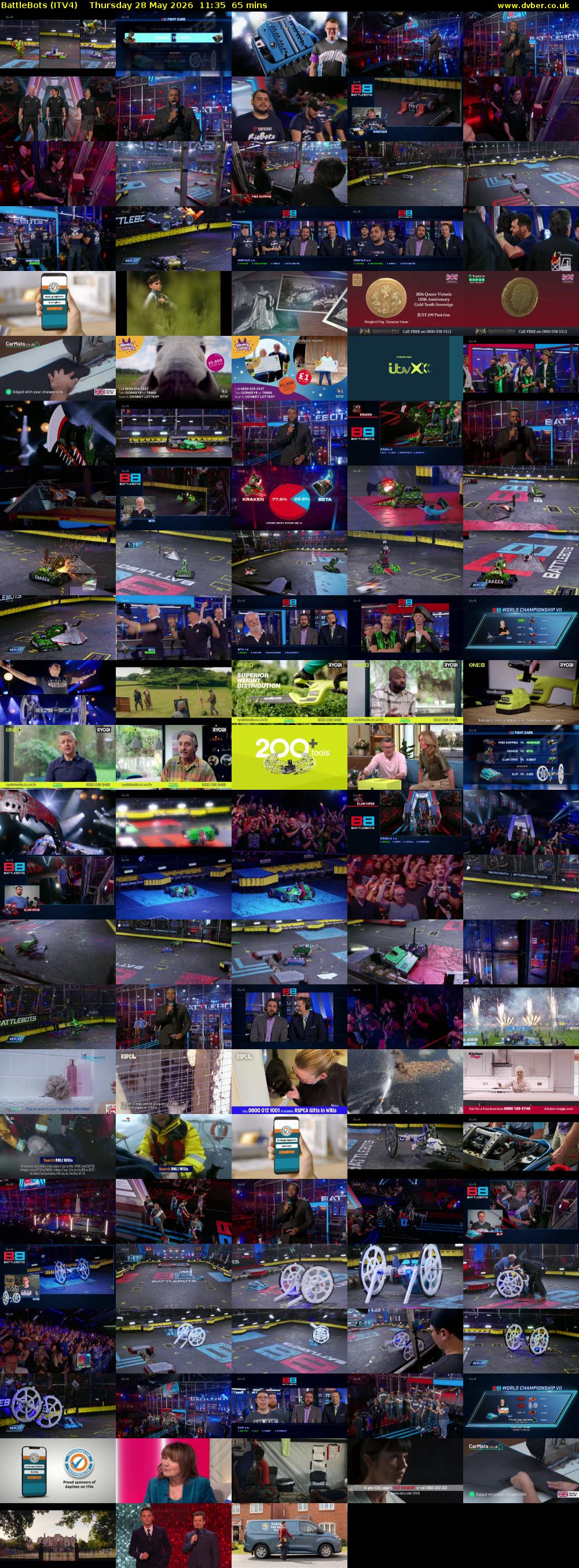 Battlebots (ITV4) Thursday 28 May 2026 11:35 - 12:40