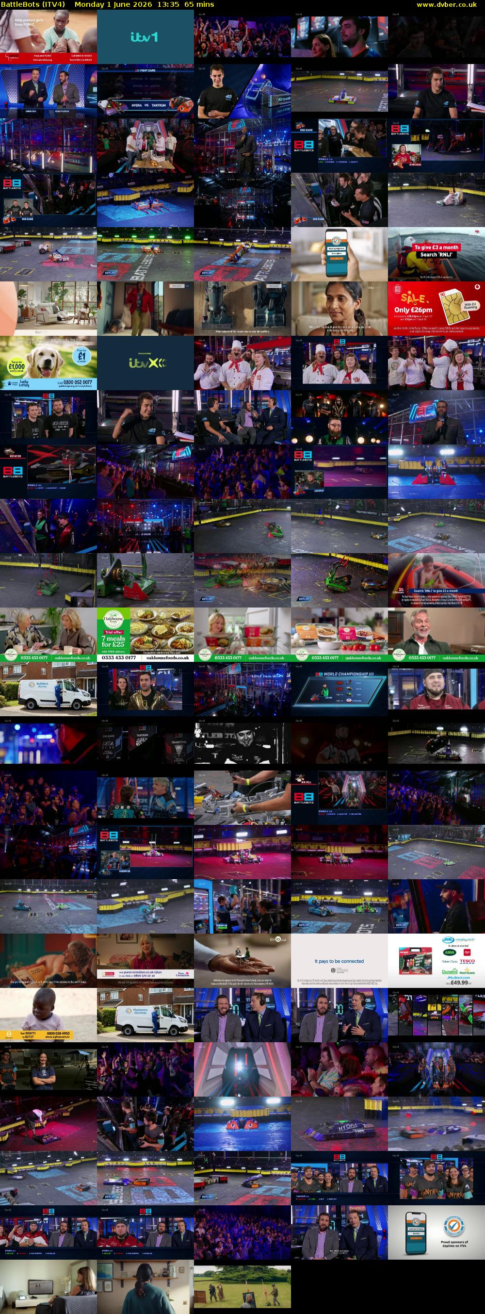 Battlebots (ITV4) Monday 1 June 2026 13:35 - 14:40