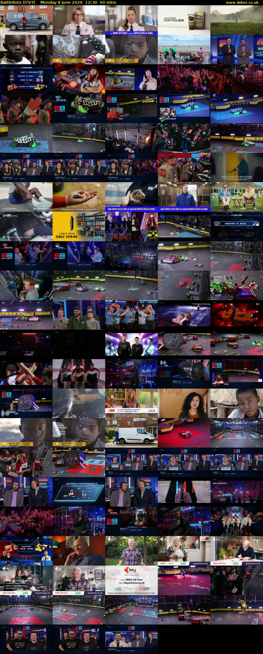 Battlebots (ITV4) Monday 8 June 2026 12:30 - 13:30