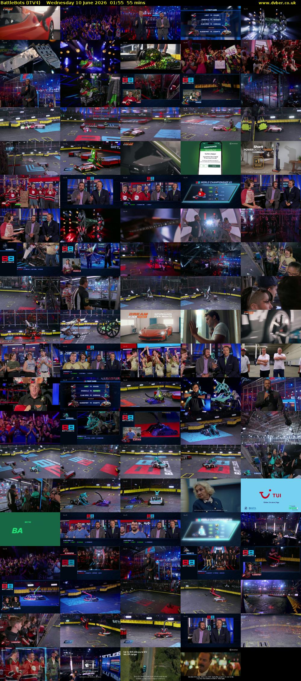 Battlebots (ITV4) Wednesday 10 June 2026 01:55 - 02:50