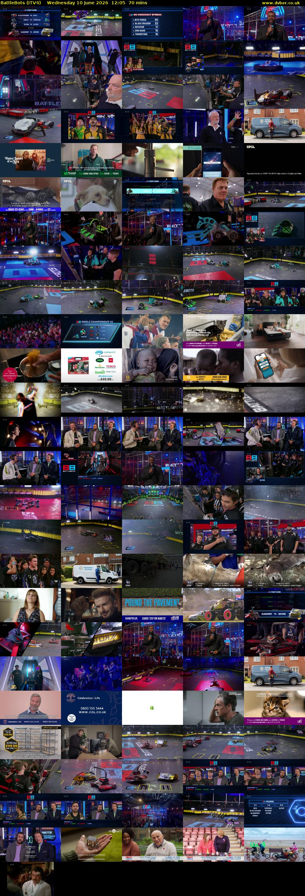 Battlebots (ITV4) Wednesday 10 June 2026 12:05 - 13:15
