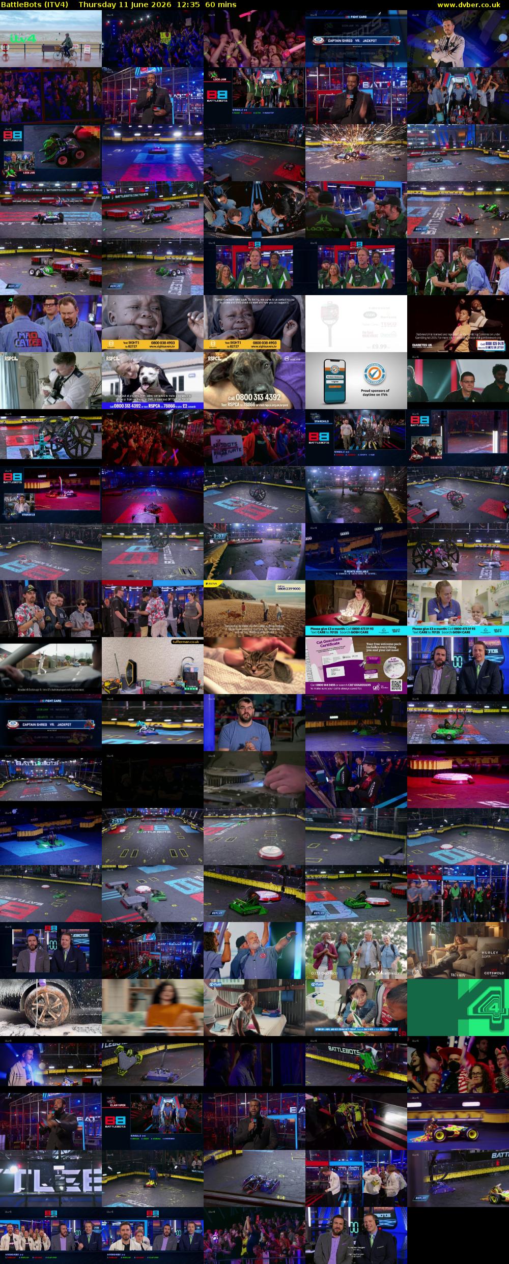 Battlebots (ITV4) Thursday 11 June 2026 12:35 - 13:35
