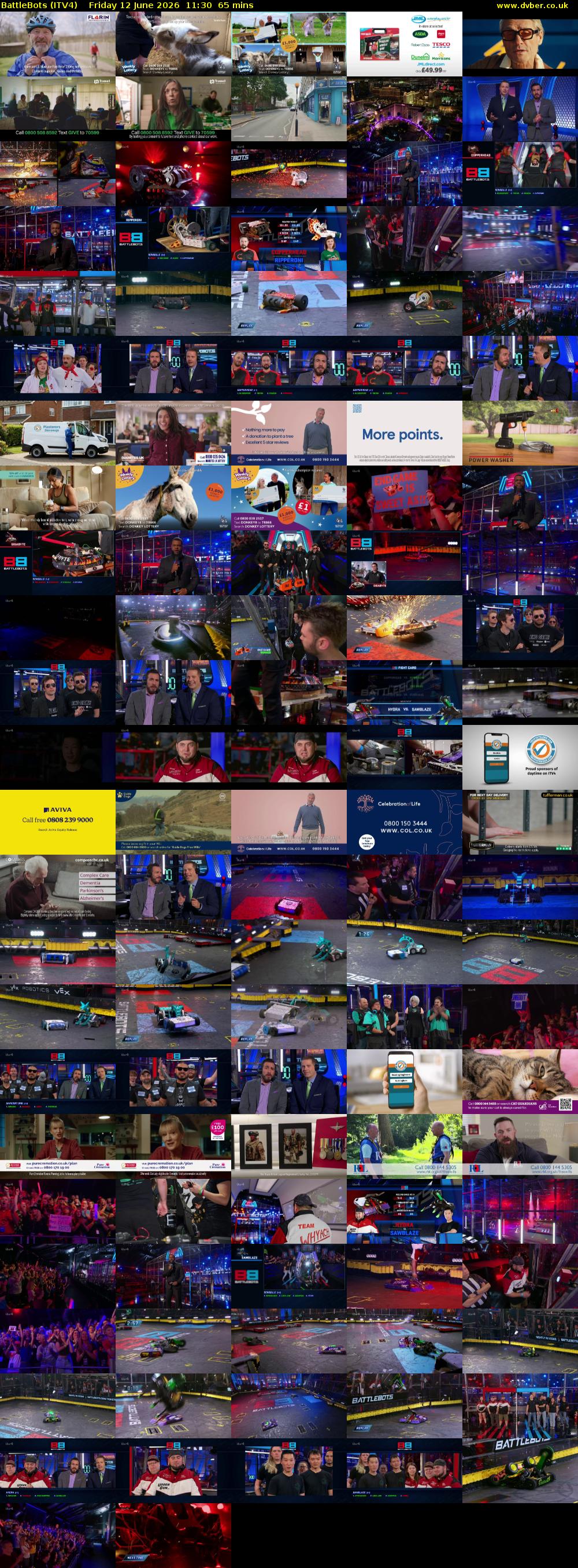 Battlebots (ITV4) Friday 12 June 2026 11:30 - 12:35