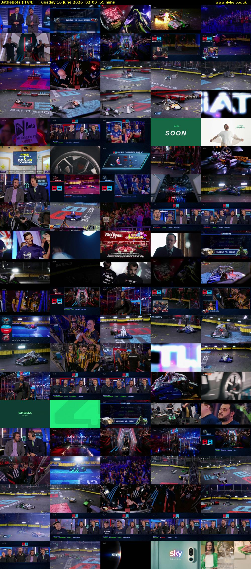Battlebots (ITV4) Tuesday 16 June 2026 02:00 - 02:55