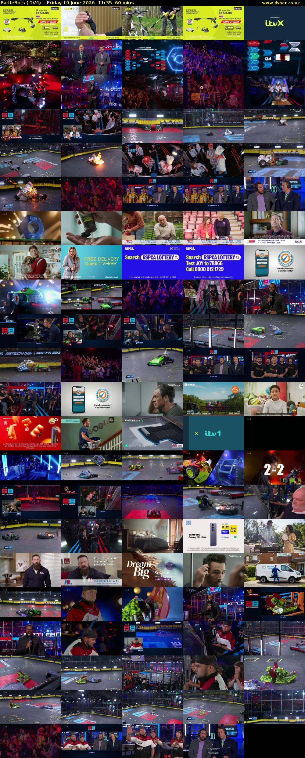 Battlebots (ITV4) Friday 19 June 2026 11:35 - 12:35