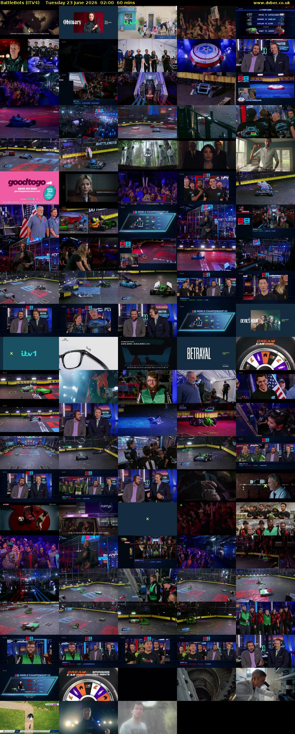 Battlebots (ITV4) Tuesday 23 June 2026 02:00 - 03:00