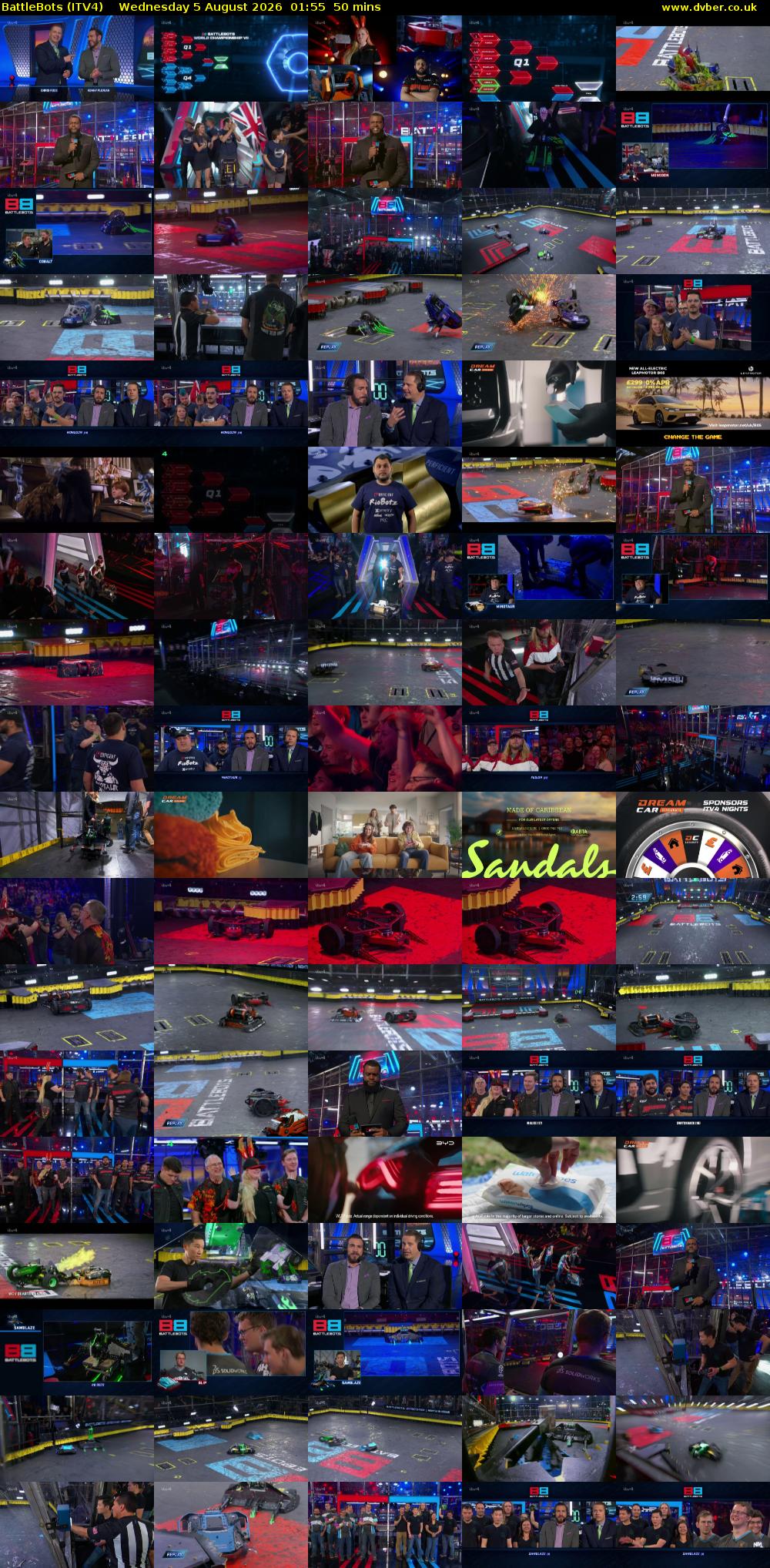 Battlebots (ITV4) Wednesday 5 August 2026 01:55 - 02:45