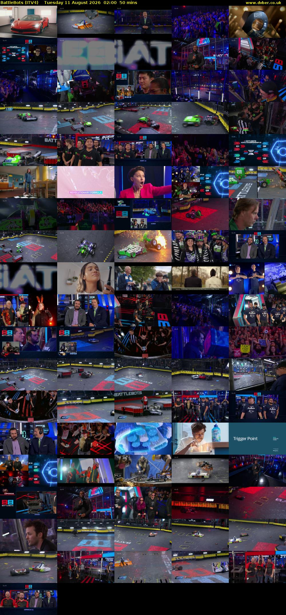 Battlebots (ITV4) Tuesday 11 August 2026 02:00 - 02:50