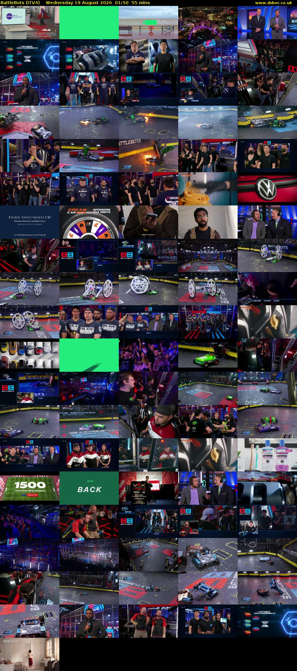 Battlebots (ITV4) Wednesday 19 August 2026 01:50 - 02:45