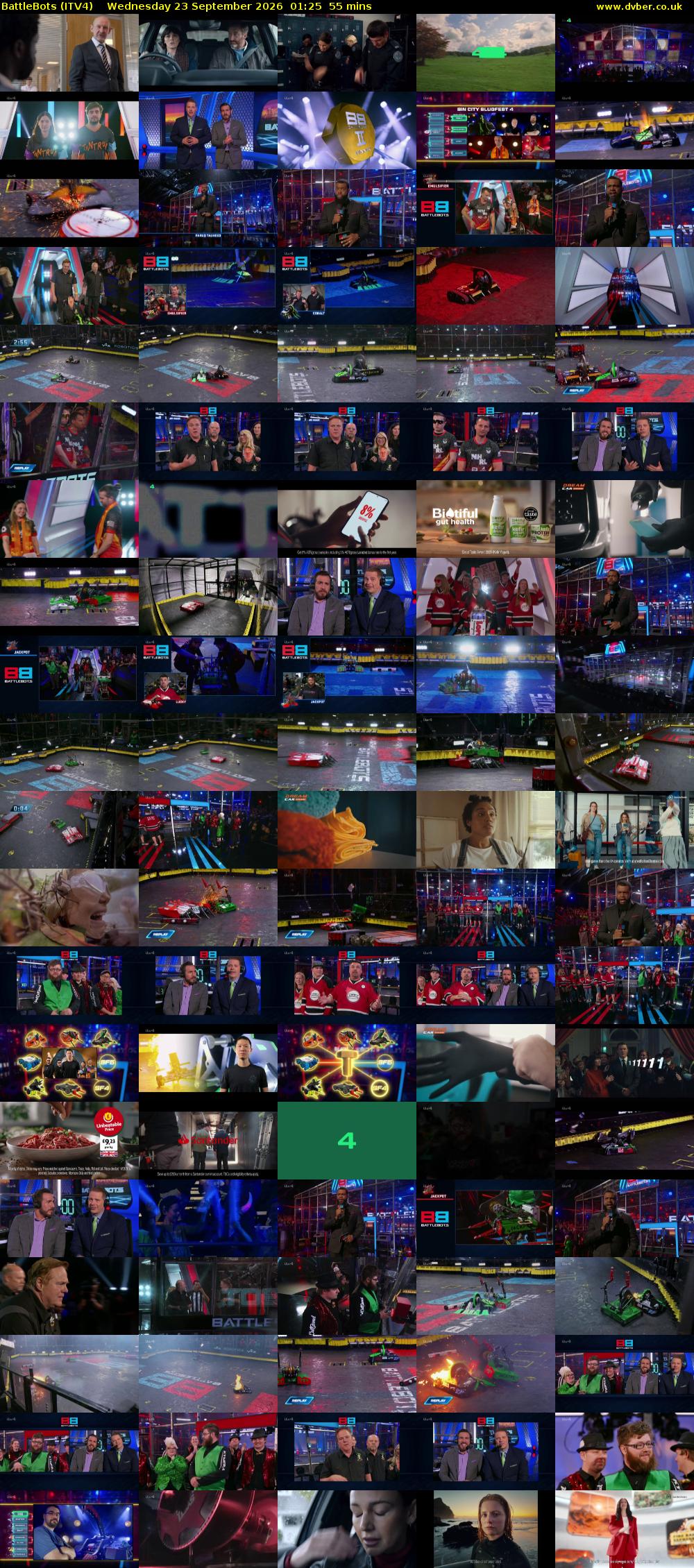 Battlebots (ITV4) Wednesday 23 September 2026 01:25 - 02:20