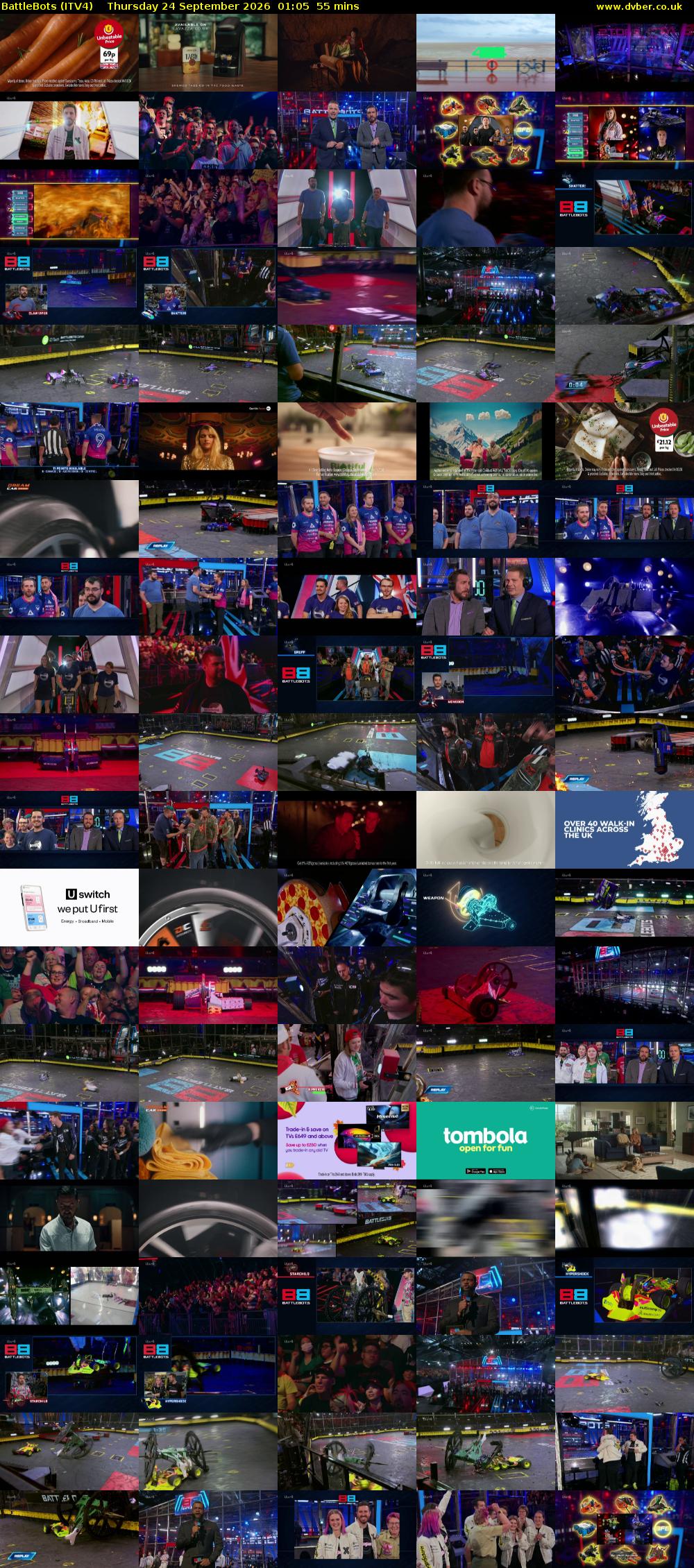 Battlebots (ITV4) Thursday 24 September 2026 01:05 - 02:00