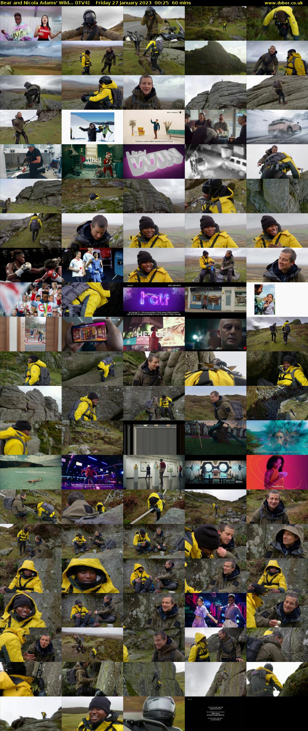 Bear and Nicola Adams' Wild... (ITV4) Friday 27 January 2023 00:25 - 01:25
