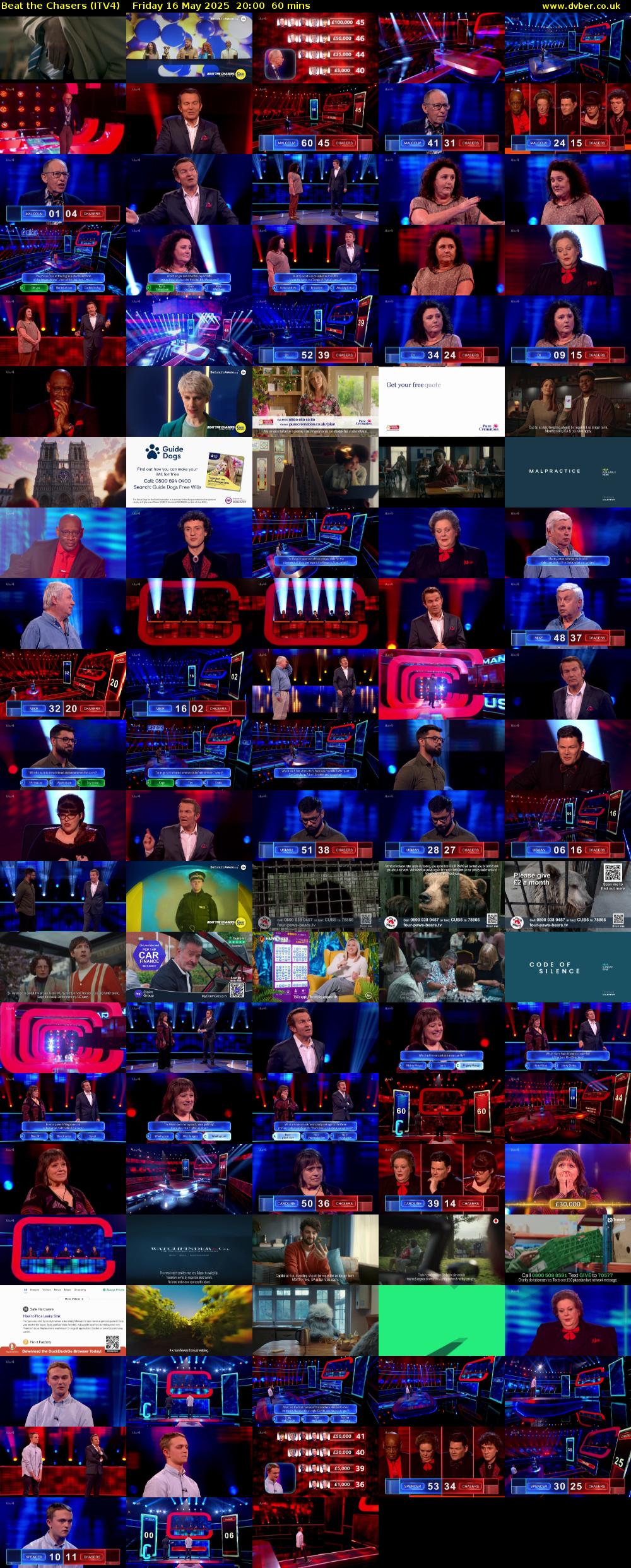Beat The Chasers (ITV4) Friday 16 May 2025 20:00 - 21:00