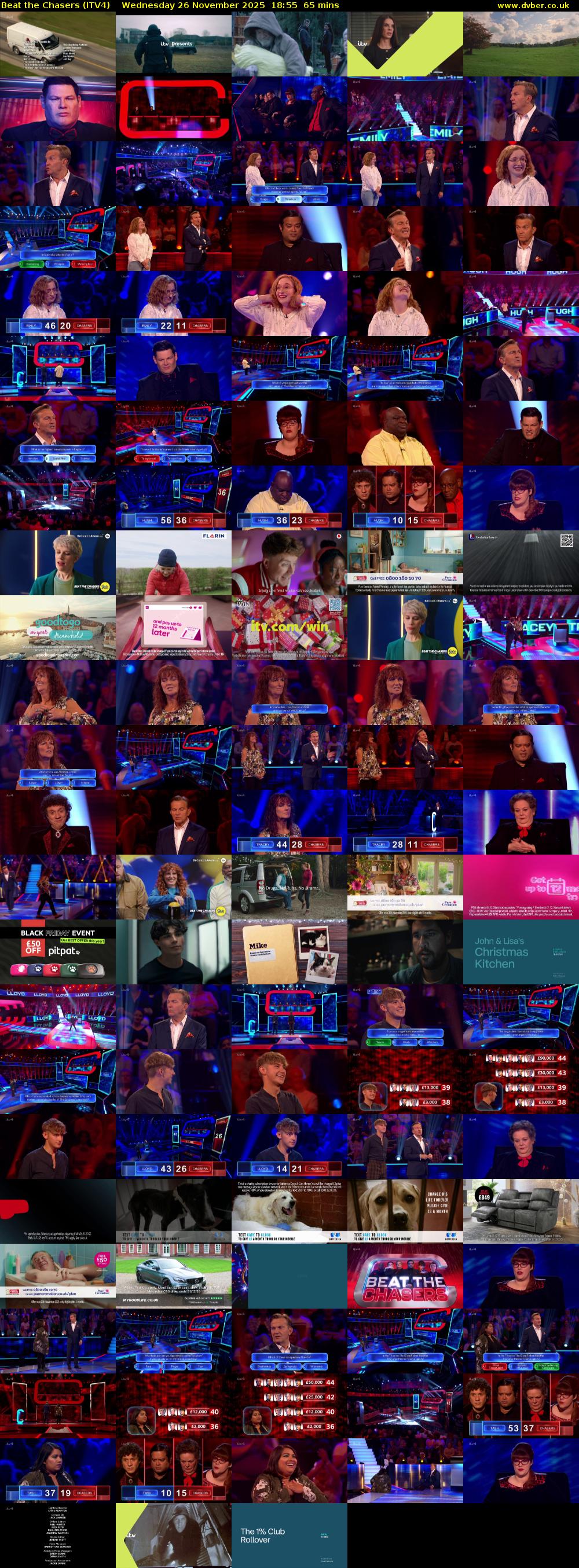 Beat The Chasers (ITV4) Wednesday 26 November 2025 18:55 - 20:00