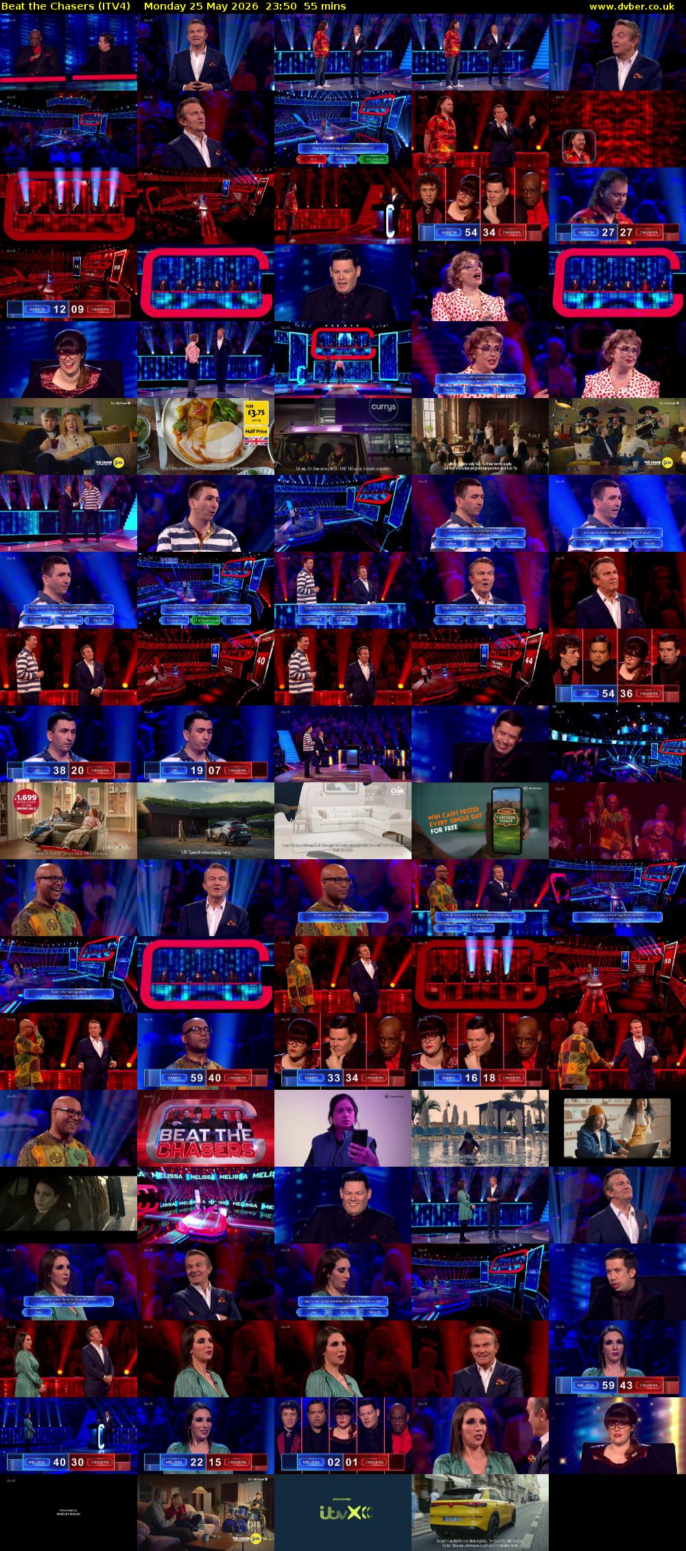 Beat The Chasers (ITV4) Monday 25 May 2026 23:50 - 00:45