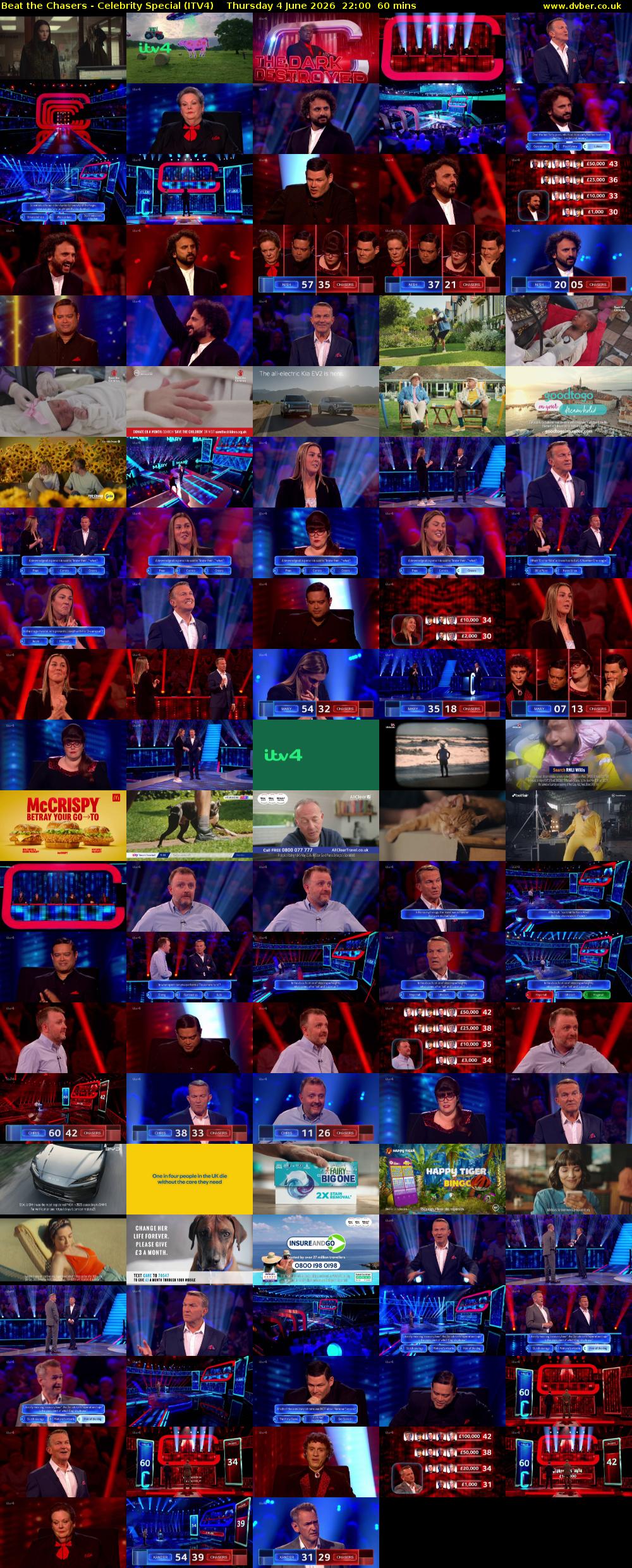 Beat the Chasers - Celebrity Special (ITV4) Thursday 4 June 2026 22:00 - 23:00