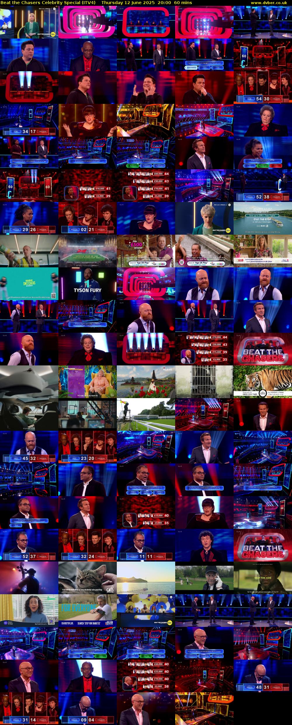 Beat the Chasers Celebrity Special (ITV4) Thursday 12 June 2025 20:00 - 21:00