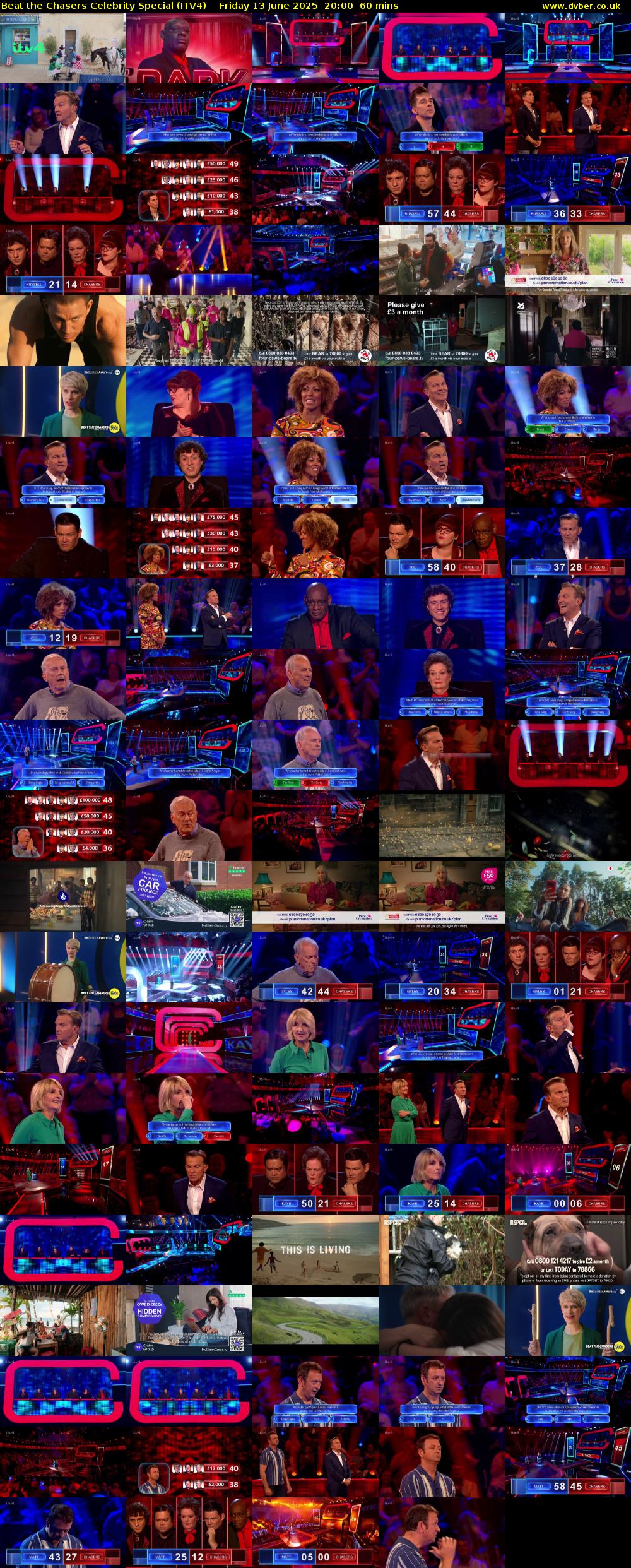 Beat the Chasers Celebrity Special (ITV4) Friday 13 June 2025 20:00 - 21:00