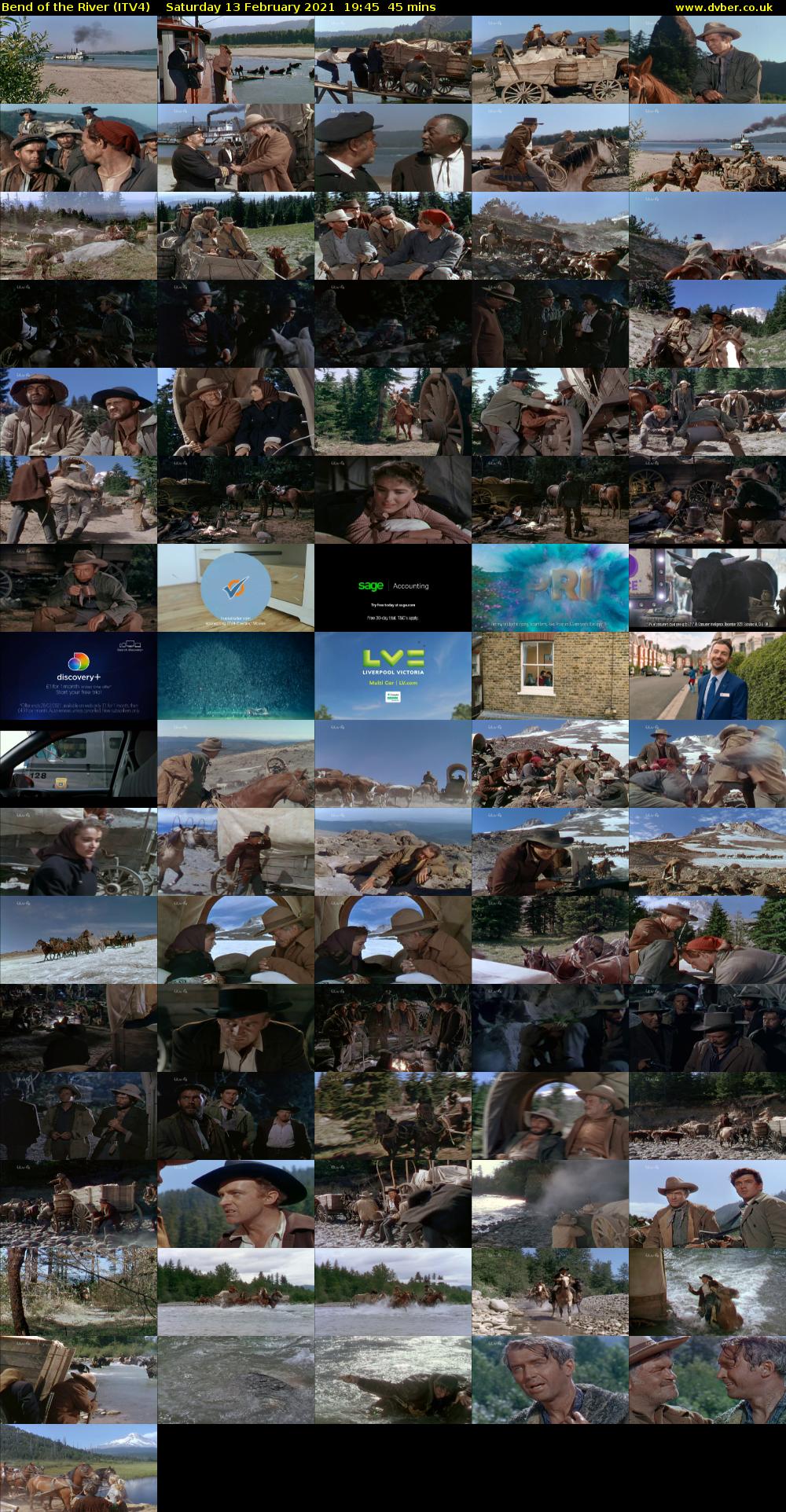 Bend of the River (ITV4) Saturday 13 February 2021 19:45 - 20:30