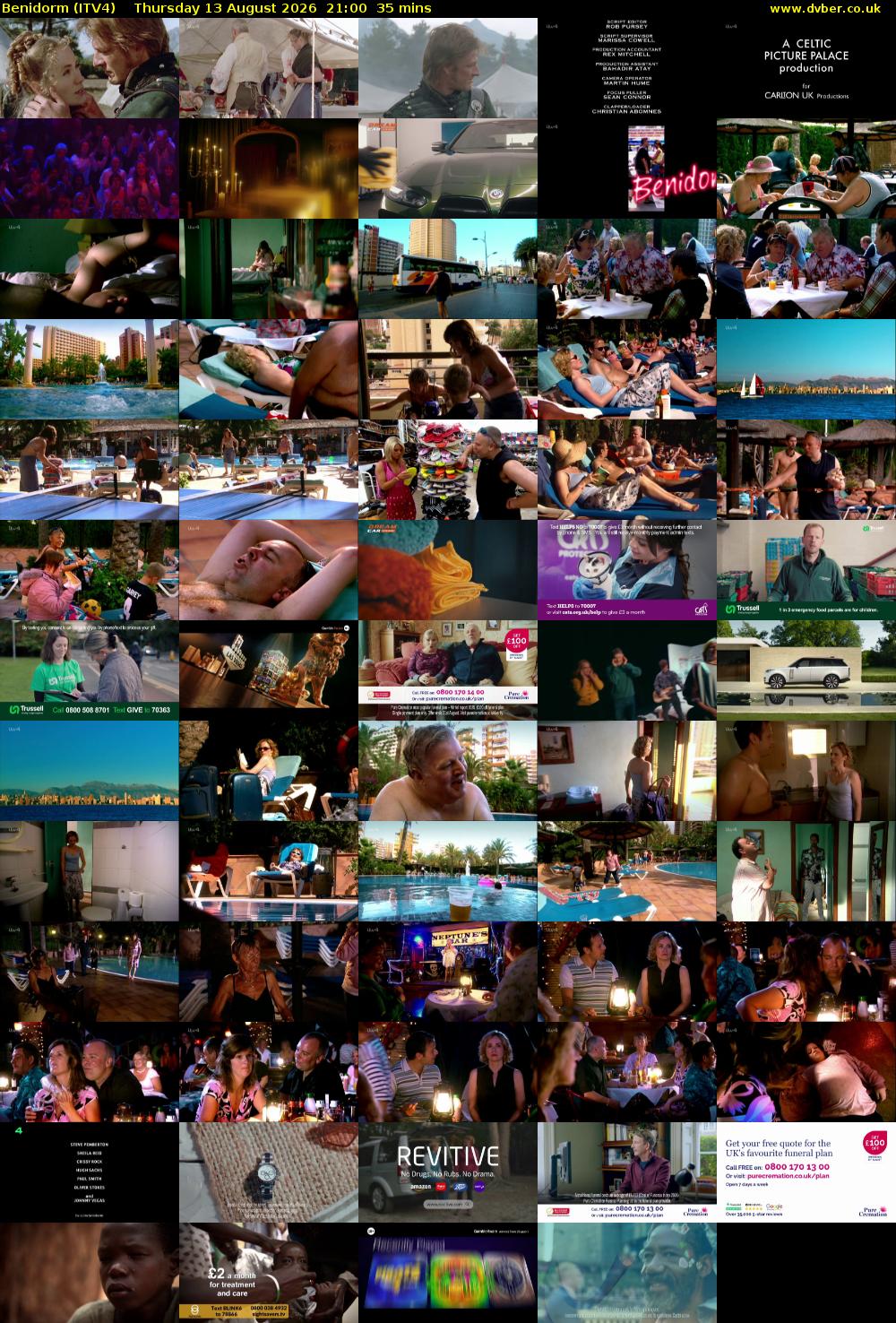 Benidorm (ITV4) Thursday 13 August 2026 21:00 - 21:35